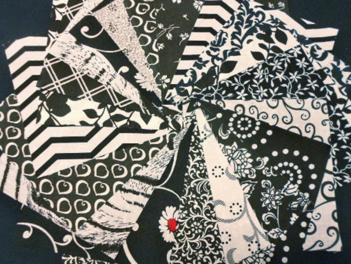 Black and White Quilt Fabric Squares Quilt Charm Squares by Etsy
