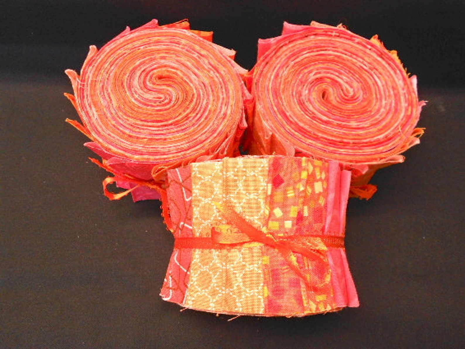 Tangerine Orange Jelly Roll Quilt Fabric Strips 20 Strips 1 Etsy