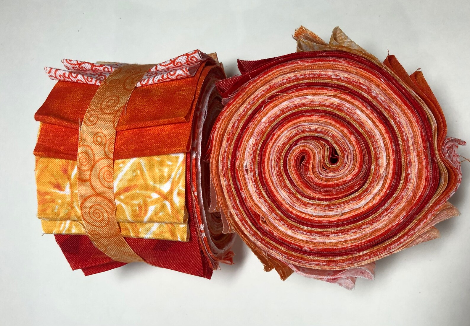 Tangerine Orange Jelly Roll Quilt Fabric Strips 20 Strips 1 Etsy
