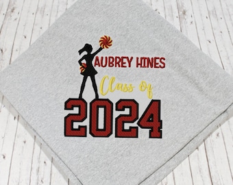 Personalized Cheer Leader Class of 2024 Stadium Blanket