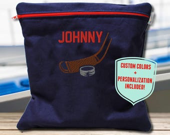 Personalized Ice Hockey Bag: Embroidered Team Snack & Washable Gear Bag