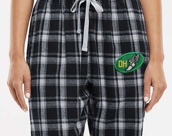 Track and Field Flannel pants with initials -CUSTOM COLOR - for travel teams for practice