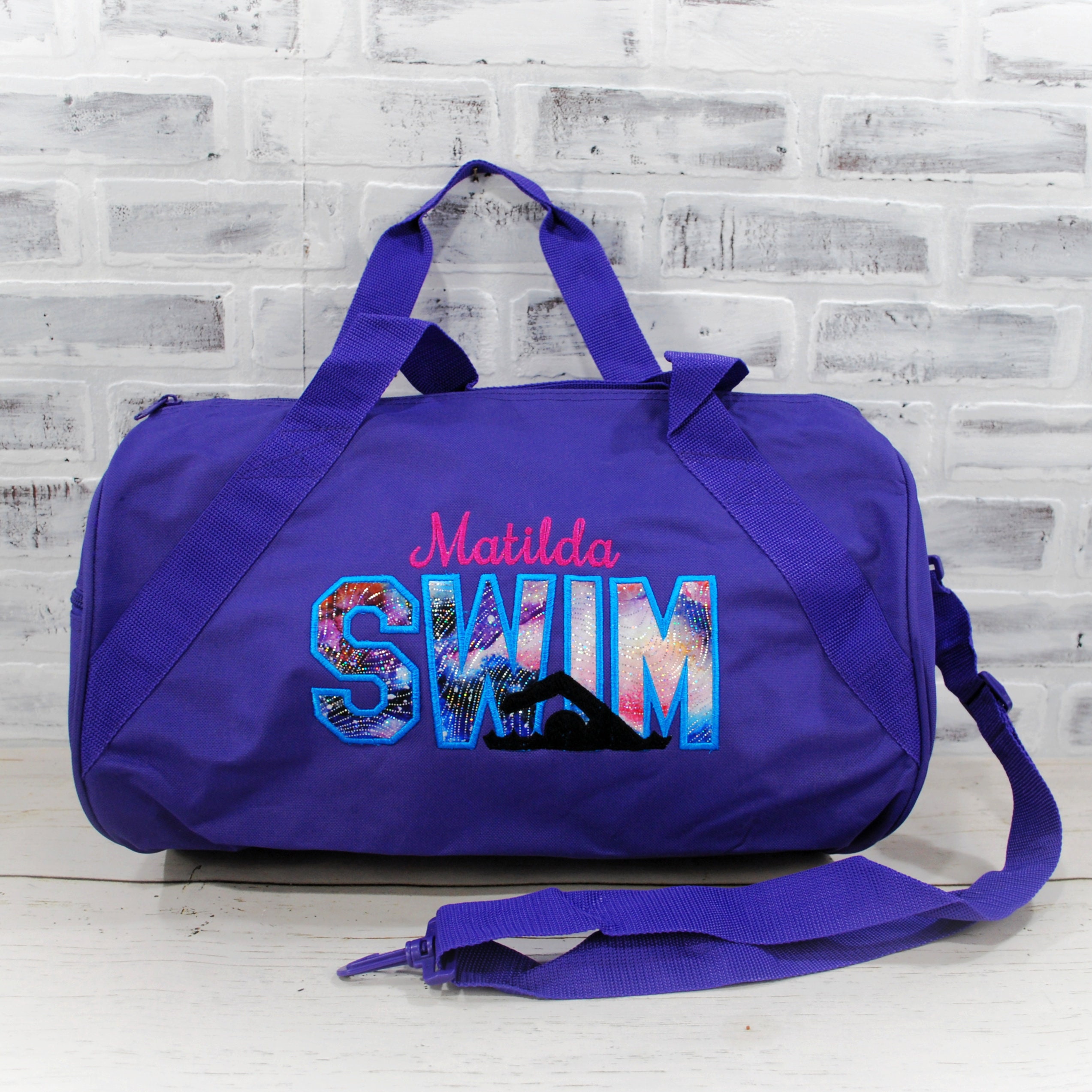 Personalized Swim Duffle Bag//Purple swim team competition Etsy