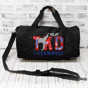 Sac de sport de taekwondo personnalisé : sac brodé pour équipement d&#39;arts martiaux