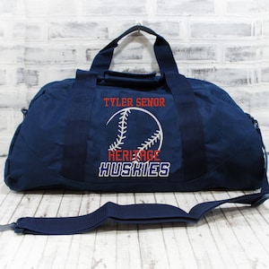 Personalized Baseball Tote or Duffle Girls Travel Baseball Weekend Duffle Bag Custom Text Baseball Gifts for Baseball Coach Bag With Name