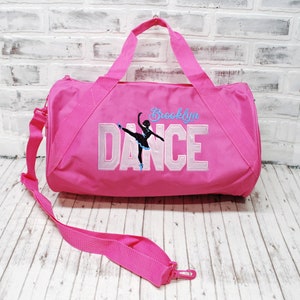 Personalized Ballerina Duffle Bag: Pink Dance Bag for Girls