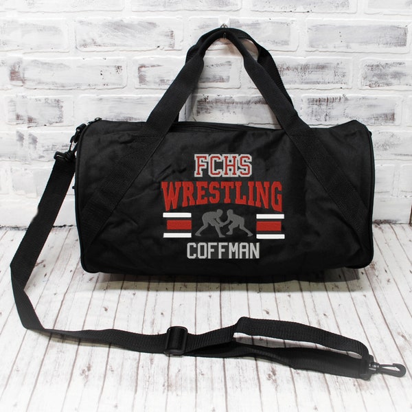 Personalized Wrestling Name Tote or Duffle Bag - 3 Lines of Custom Text