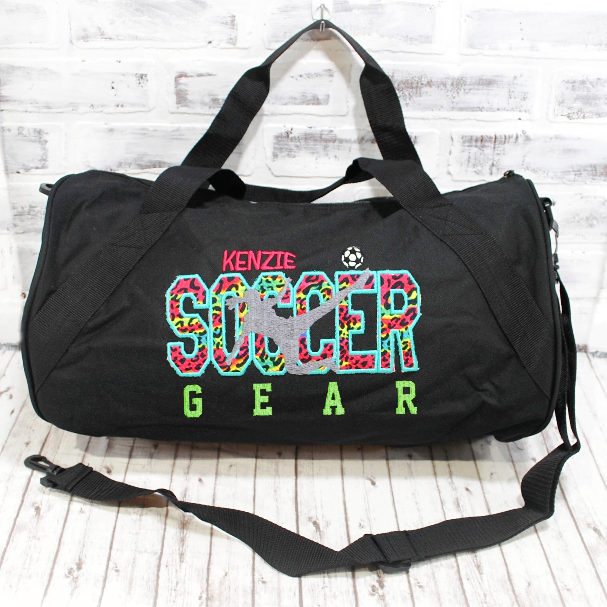 Girls Personalized Soccer Bag or Tote Bag Overnight Bag Kids Duffle Teen Futbol Travel Small Black Duffle Bag Shown Etsy Canada