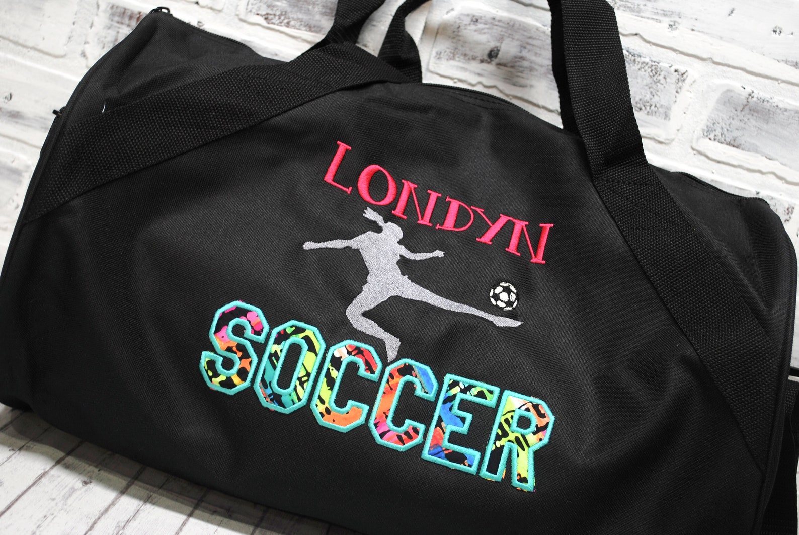 Girls Personalized Soccer Bag//Overnight Bag//Kids Etsy