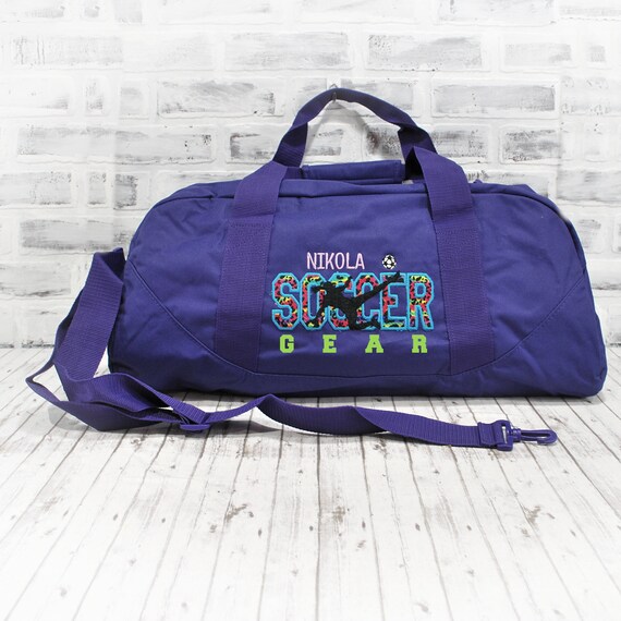 Girls Personalized Soccer Bag or Tote Bag Overnight Bag Kids Duffle Teen Futbol Travel Small Black Duffle Bag Shown Etsy Canada