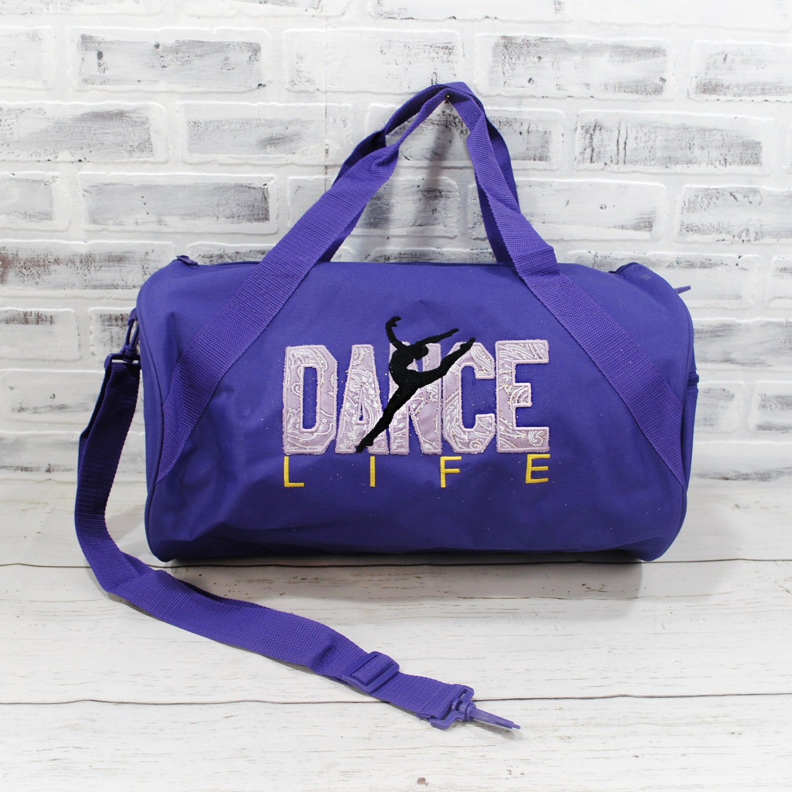 Personalized Purple Dance Duffle Bag Etsy
