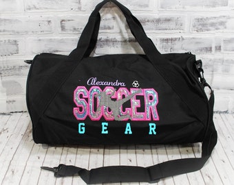 Girls Personalized Soccer bag - Small Duffle Bag Shown