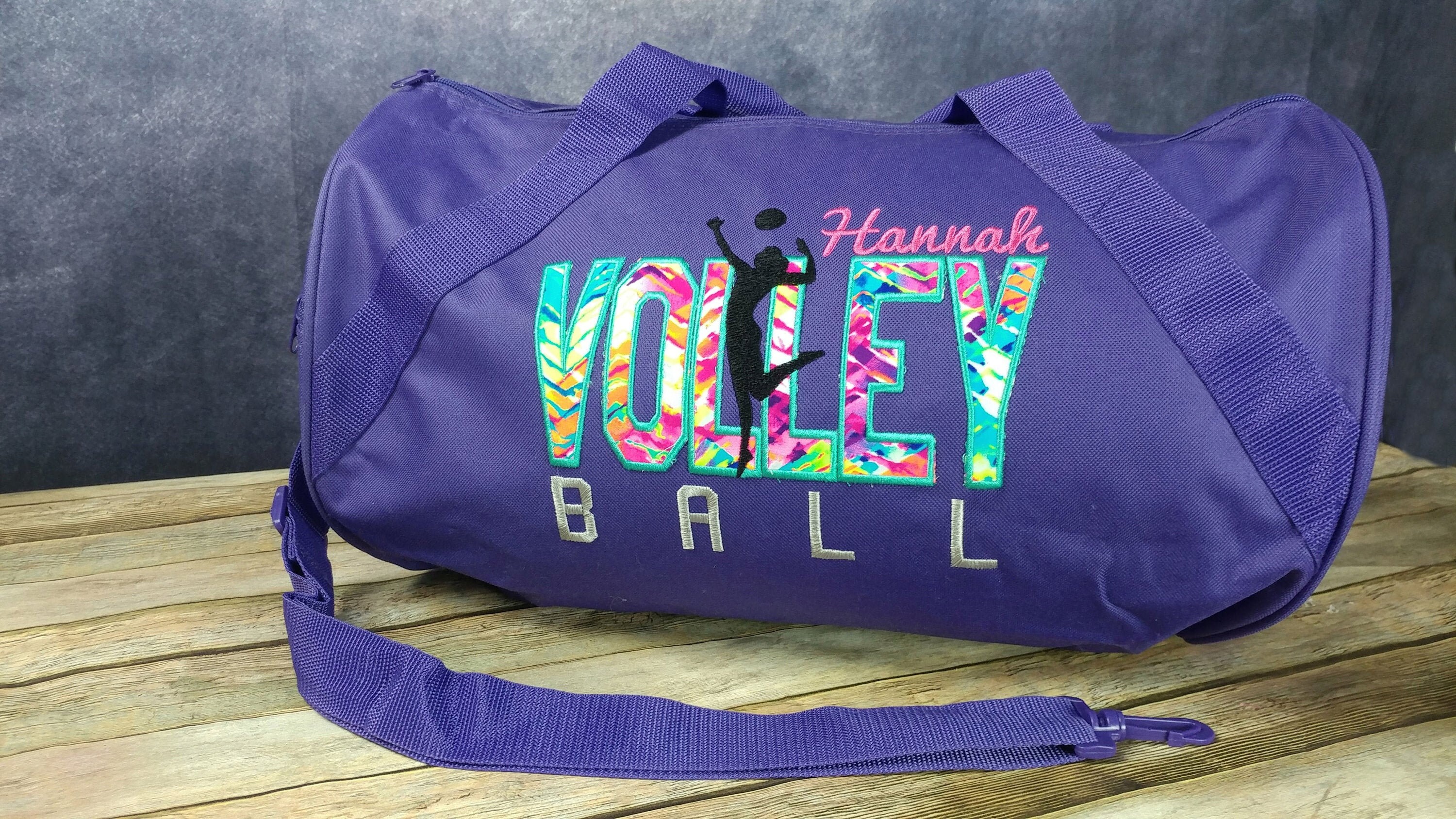 Personalized Volleyball Duffle Bag//Purple Overnight Bag Etsy