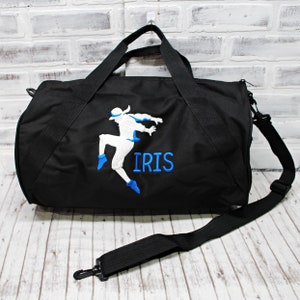 Personalized Hip Hop Break Dance Bag  Girl or Boy Small Black Duffle Bag Shown