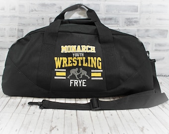Personalized Youth Wrestling Name Tote or Duffle Bag - 3 Lines of Custom Text