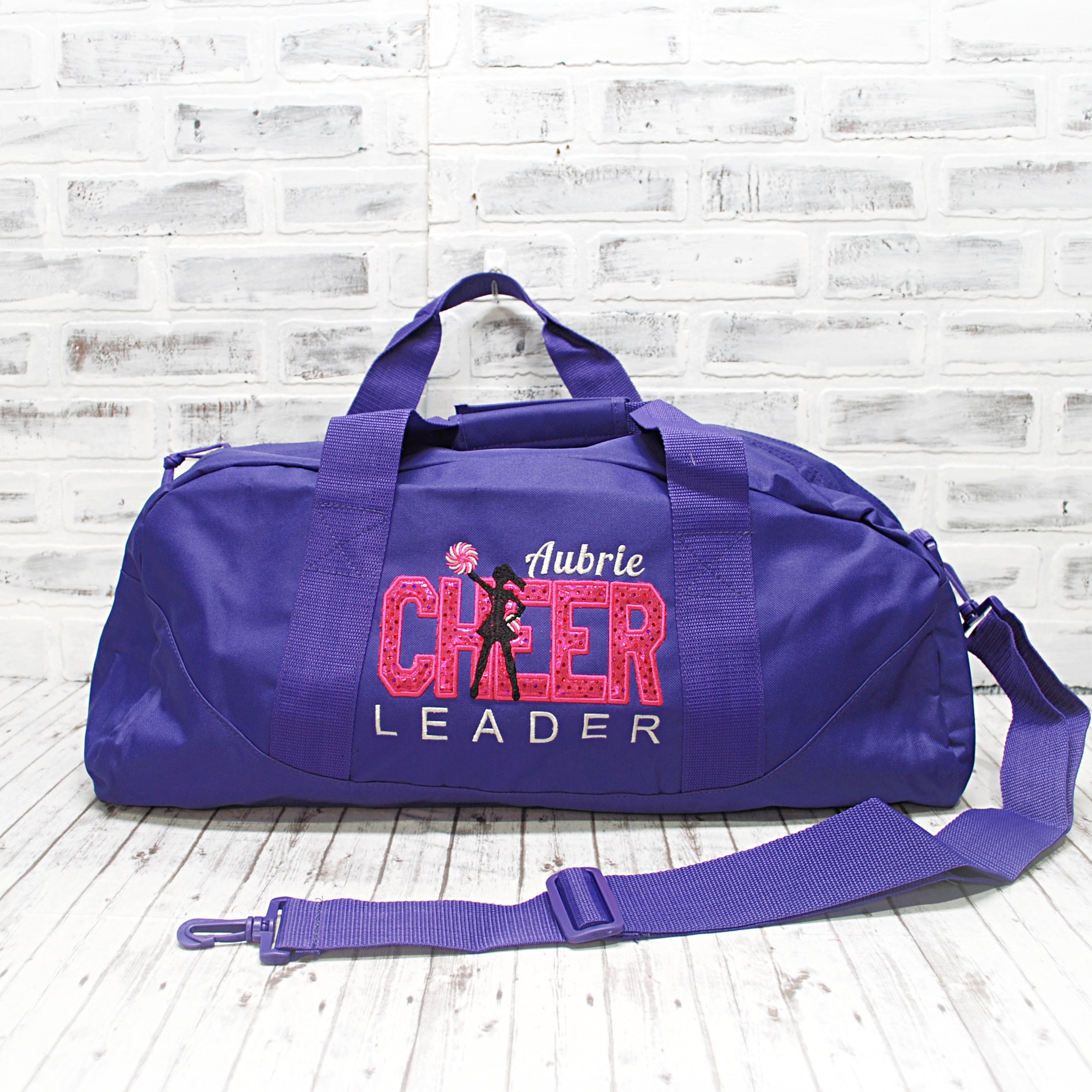 Purple Pink Personalized Cheer Bag Large Purple Duffle Bag Etsy