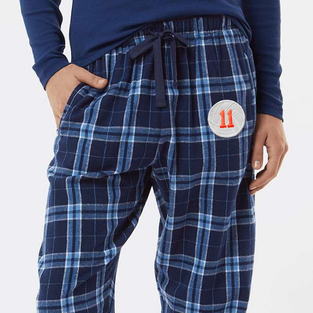 Volleyball Flannel Pants With Jersey Numbercustom COLOR for Travel
