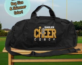 Cheer Coach Bag Custom Sparkle Color Bag with Name Cheer Leading Coach Team Colors