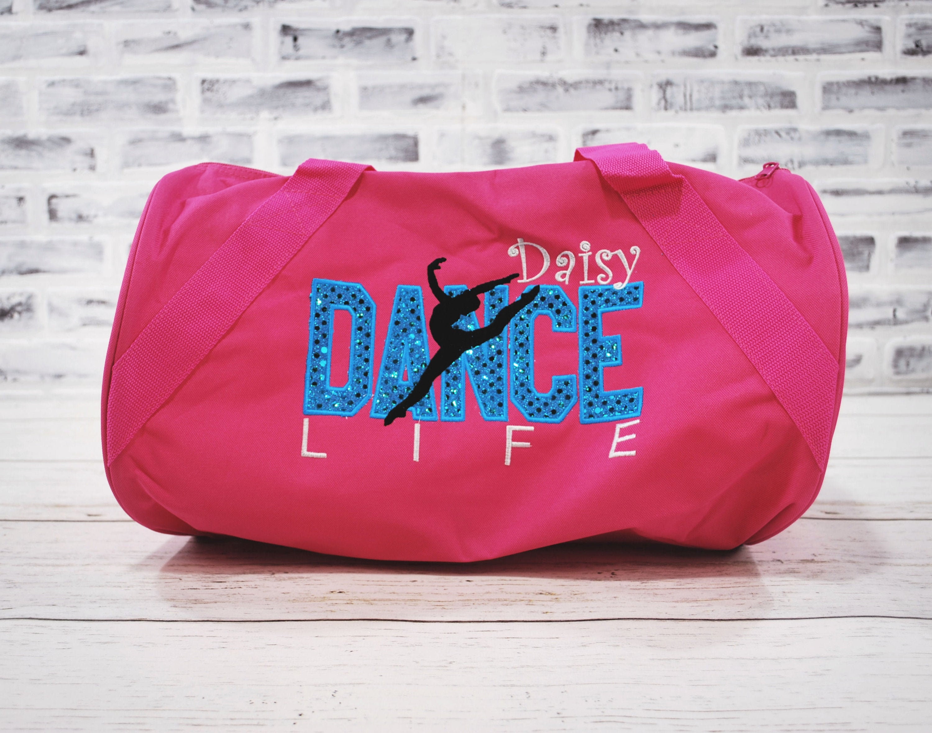 Personalized Pink Dance Dance Duffle Bag Etsy