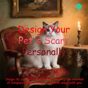 Custom Pet Portrait Silk Scarf: Personalized Photo Gift, Handmade