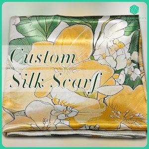 Premium Custom--Imitation Silk Handmade Scarf with Exclusive Patterns｜ Wedding Souvenirs & Party Mementos—Every Inch Holds Stories