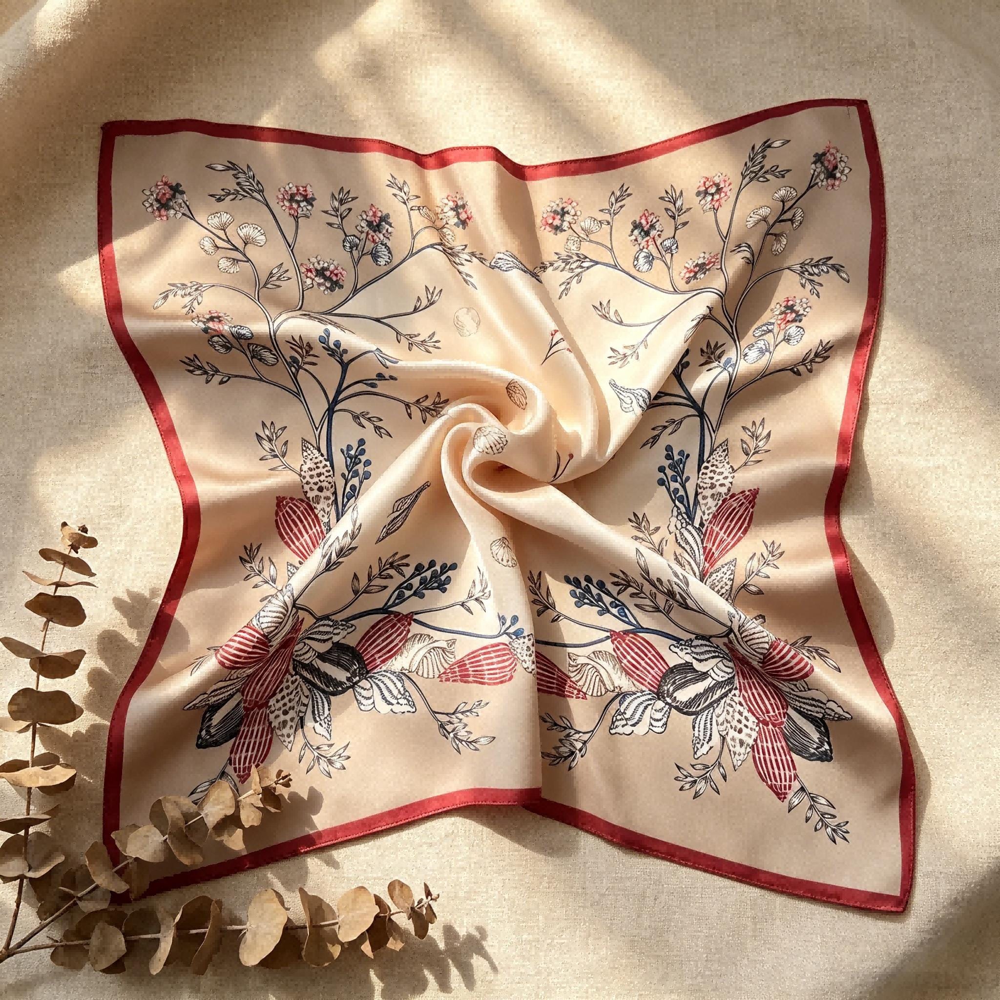 Vintage French Cotton Scarf - Etsy Canada