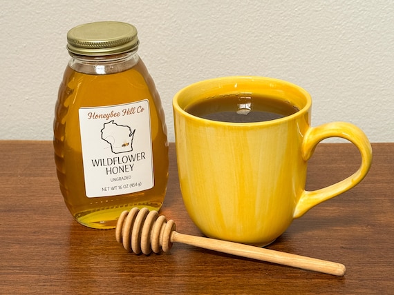 Wisconsin wildflower honey, 1 lb. glass jars