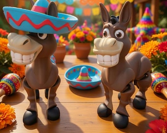 3D Printed Donkey with Accessories