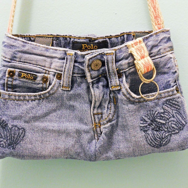 Blue Jean Purse Etsy