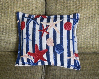 Starfish Pillow Striped Beach Theme