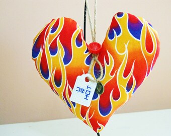 Gift Heart Flames U R Hot With Pocket Red Orange and Blue 5 1/2" by 6"