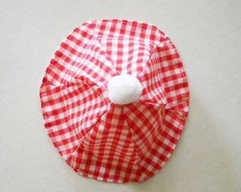 Baby Sun Hat Red & White Size Small