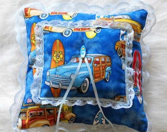 Wedding Ring Pillow Beach Theme