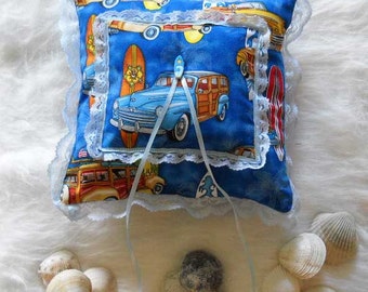 Wedding Ring Pillow Beach Theme Ring Bearer Pillow