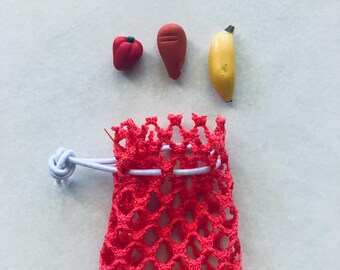 Dollhouse Net Bag For Fruits and Vegetables 1:12 Scale