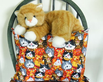 Cat Pillow Cover Cat Lover Pillow Cover Animal Pillow Cover Free Shipping