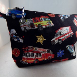 Rescue Fireman Policeman Medic Makeup Bag Cosmetic Travel Bag Organizer Bag