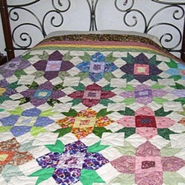 Pressed Flowers - Scrap (Hippy) Quilt