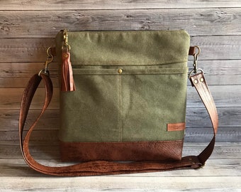 micro scale bag olive green