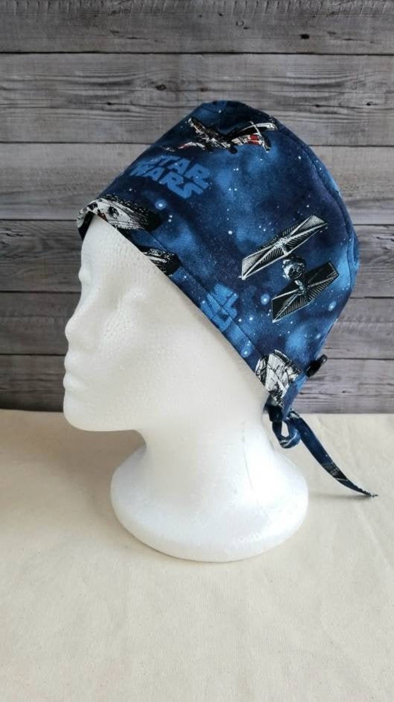 Star Wars scrub cap blue/scrub cap w buttons/medical scrub Etsy