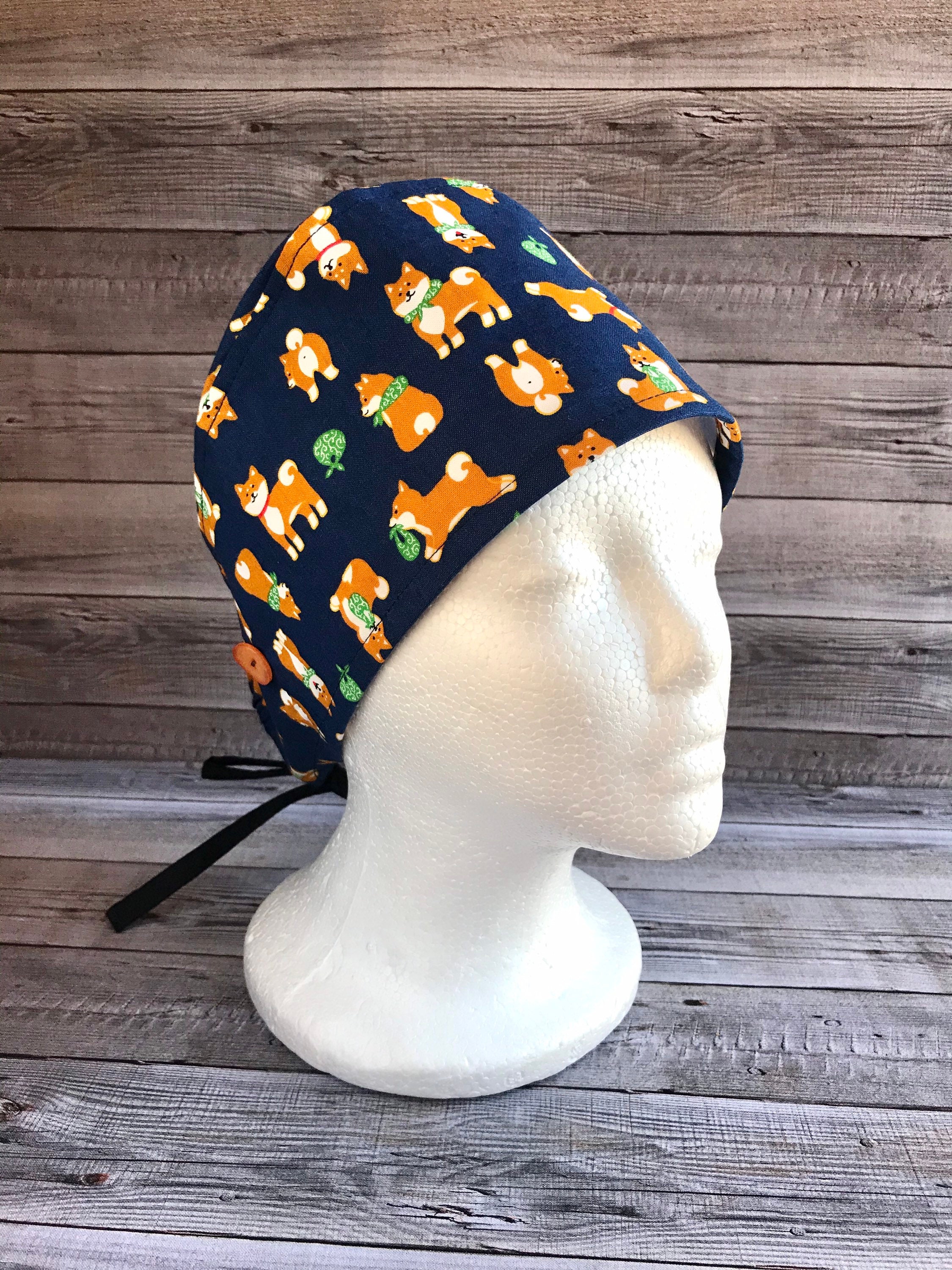 Dog Scrub Cap/shiba Inu Scrub Cap/ Kawaii Nurse Hat/medical Etsy