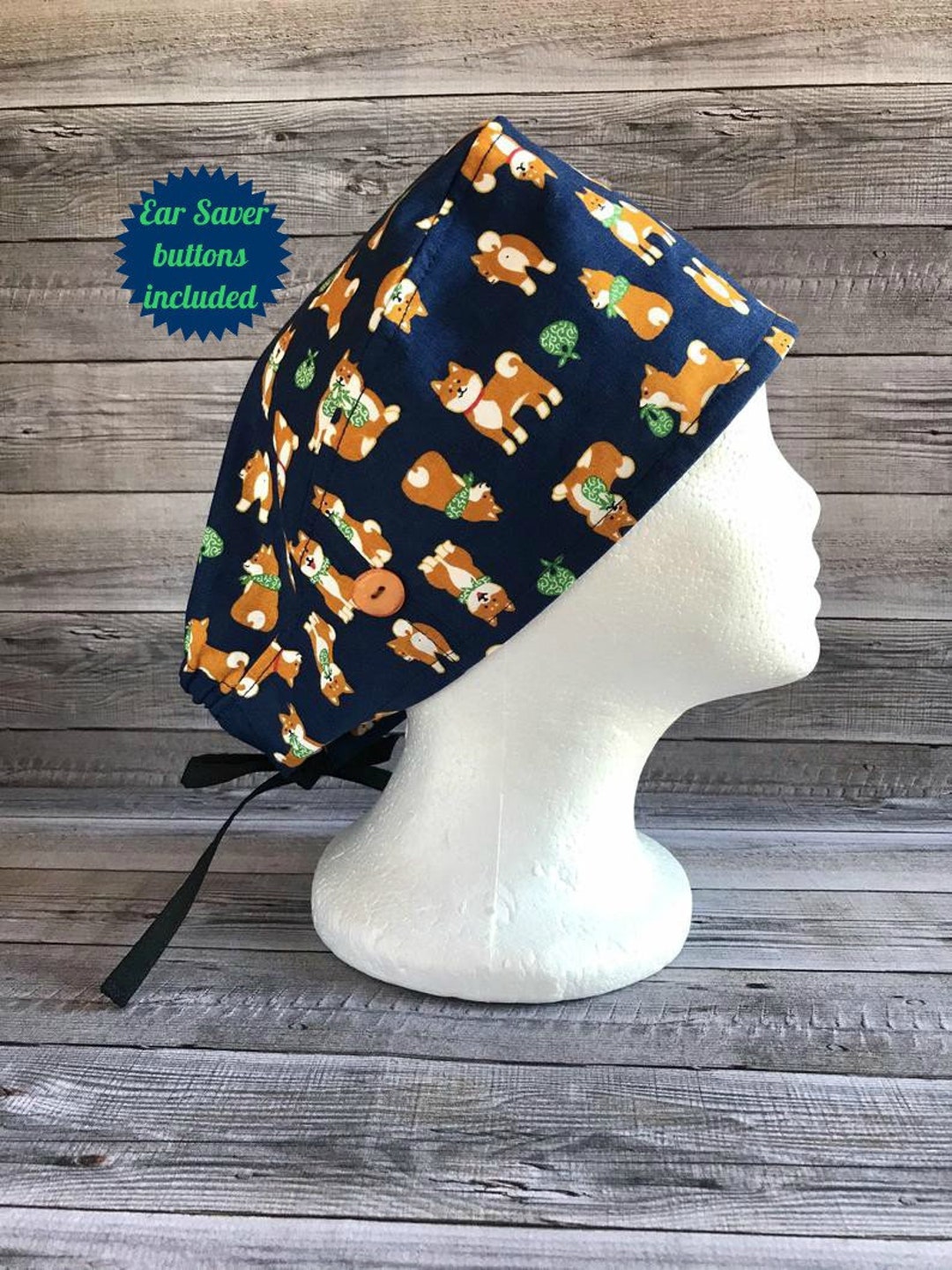 Dog Scrub Cap/shiba Inu Scrub Cap/ Kawaii Nurse Hat/medical Etsy