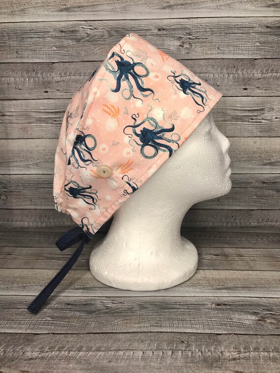 Octopus Scrub Cap / Scrub Cap W Buttons 