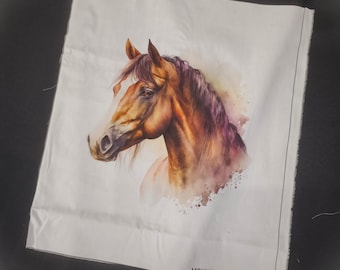 Panel de edredón de caballos