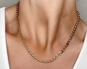 18k Gold Fill Thick Chain, Gold Layering Necklace, Statement Gold Chain