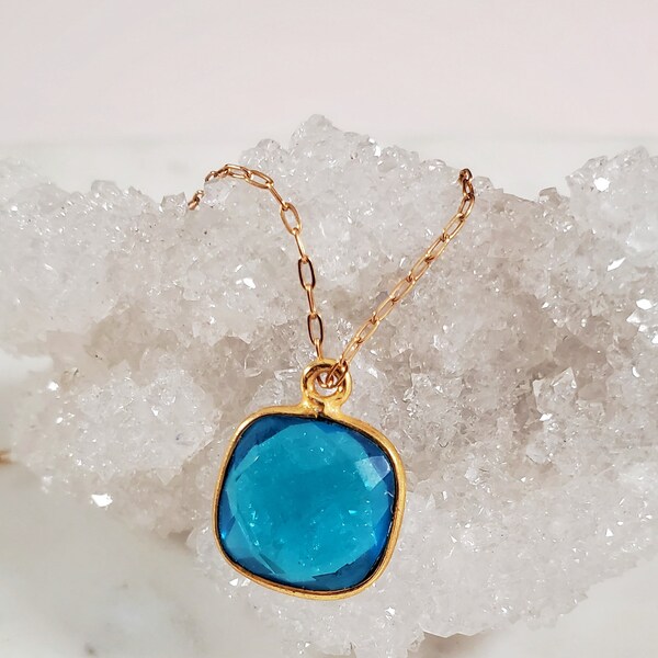 Gold Frame Necklace Etsy