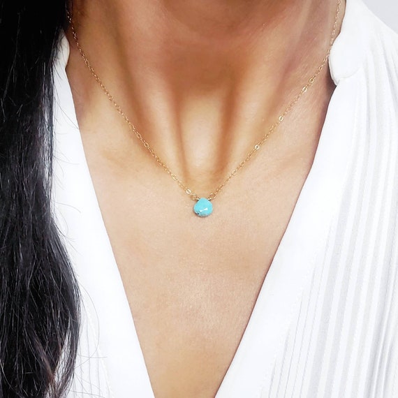 Sleeping Beauty Turquoise Necklaceロンハーマン Sleeping Beauty Turquoise & SS Pendant & Chain SBP3a