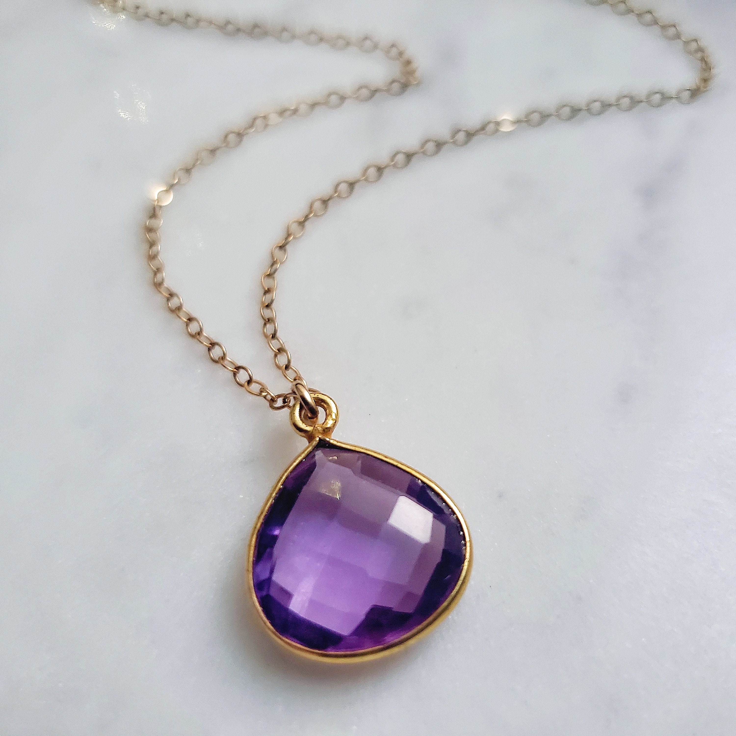 Purple gem best sale necklace