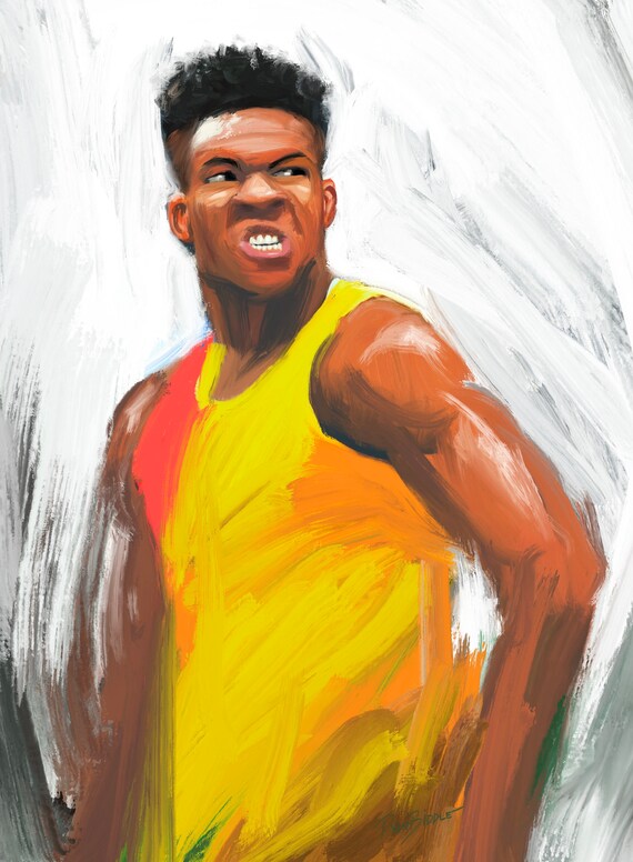 Giannis Antetokounmpo Drawing Print Etsy