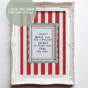 How Wonderful Life Is Nursery Print: Cottagecore Sage Green Circus Stripe Kids Room Decor (Digital Download) image 16